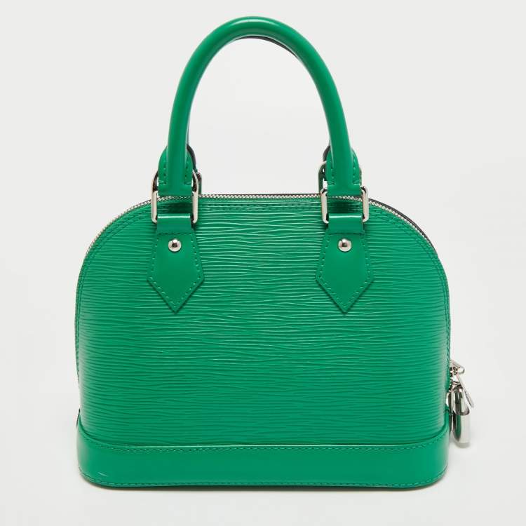 Pre Owned Louis Vuitton Green Epi Leather Alma BB Bag