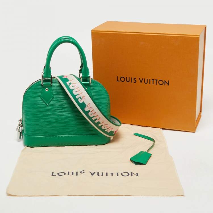 Pre Owned Louis Vuitton Green Epi Leather Alma BB Bag