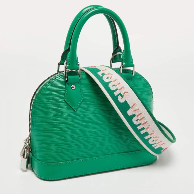 Pre Owned Louis Vuitton Green Epi Leather Alma BB Bag