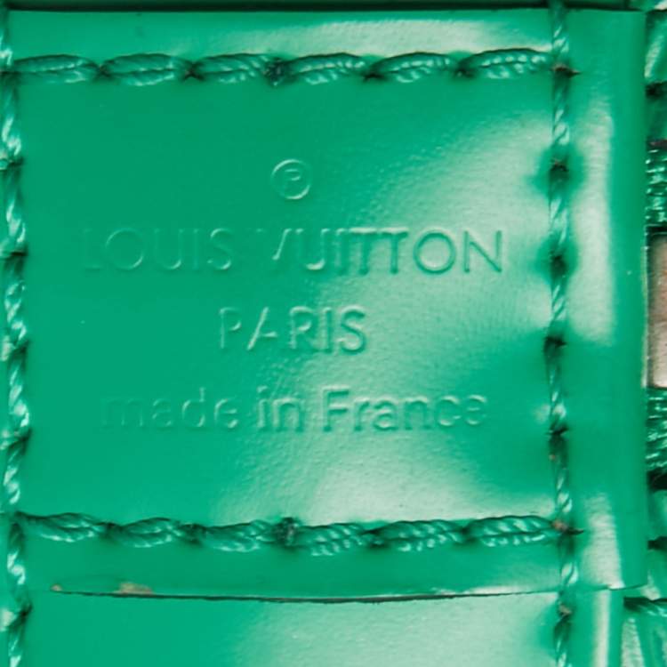 Pre Owned Louis Vuitton Green Epi Leather Alma BB Bag