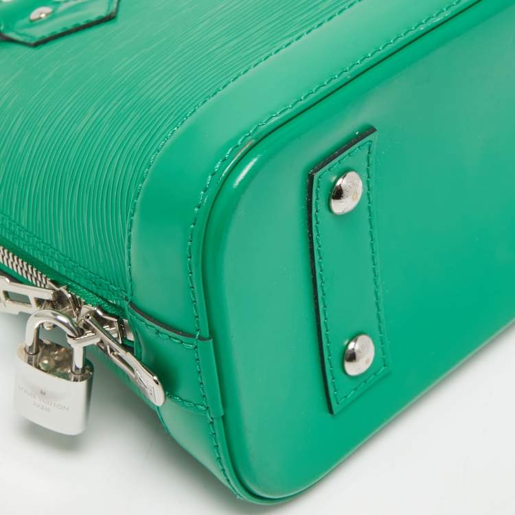 Pre Owned Louis Vuitton Green Epi Leather Alma BB Bag