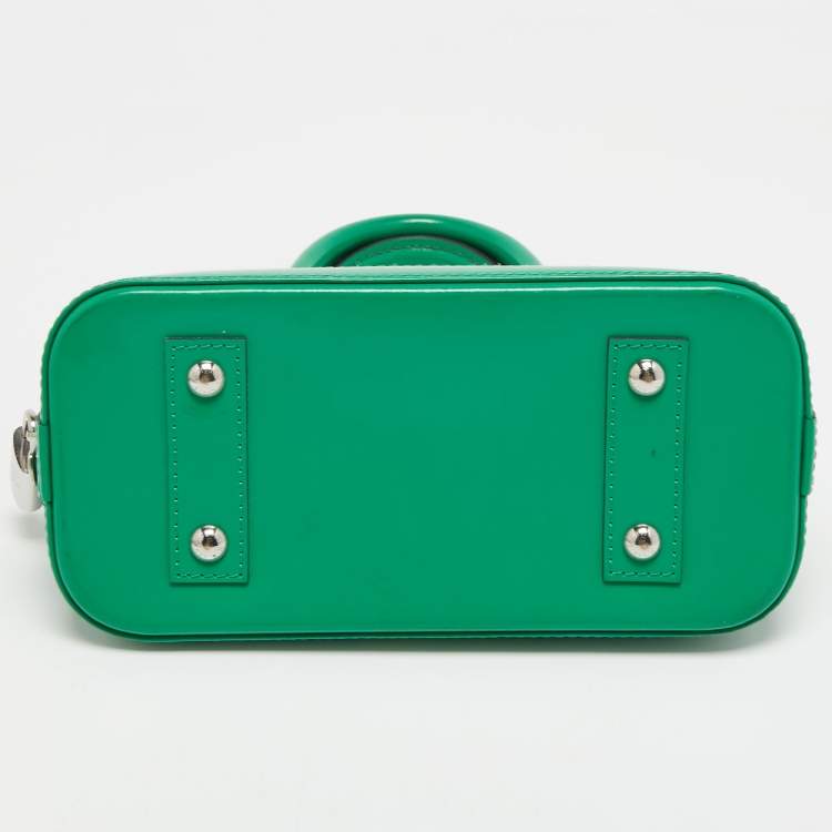 Pre Owned Louis Vuitton Green Epi Leather Alma BB Bag