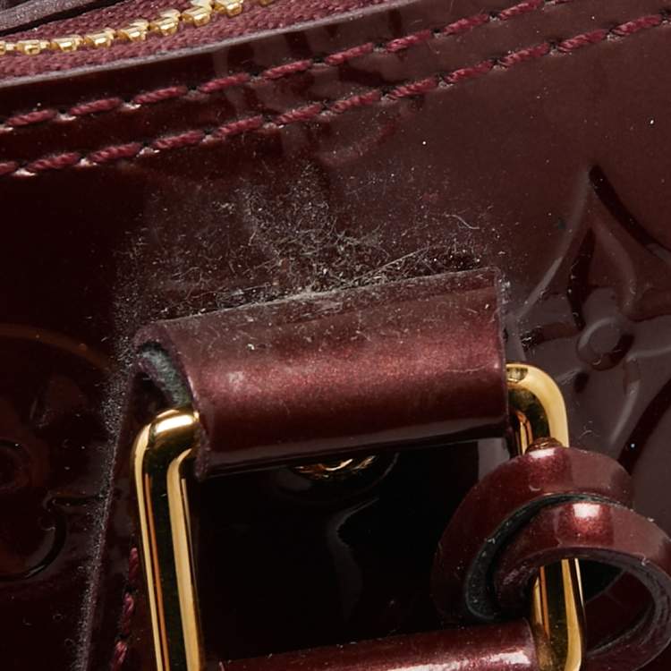 Pre Owned Louis Vuitton Rouge Fauviste Monogram Vernis Alma GM Bag