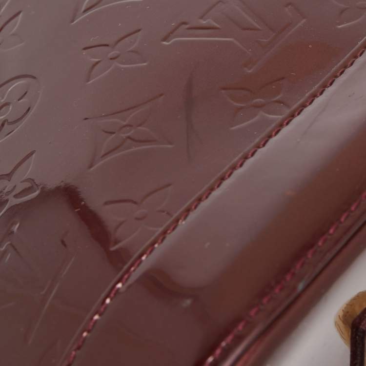 Pre Owned Louis Vuitton Rouge Fauviste Monogram Vernis Alma GM Bag