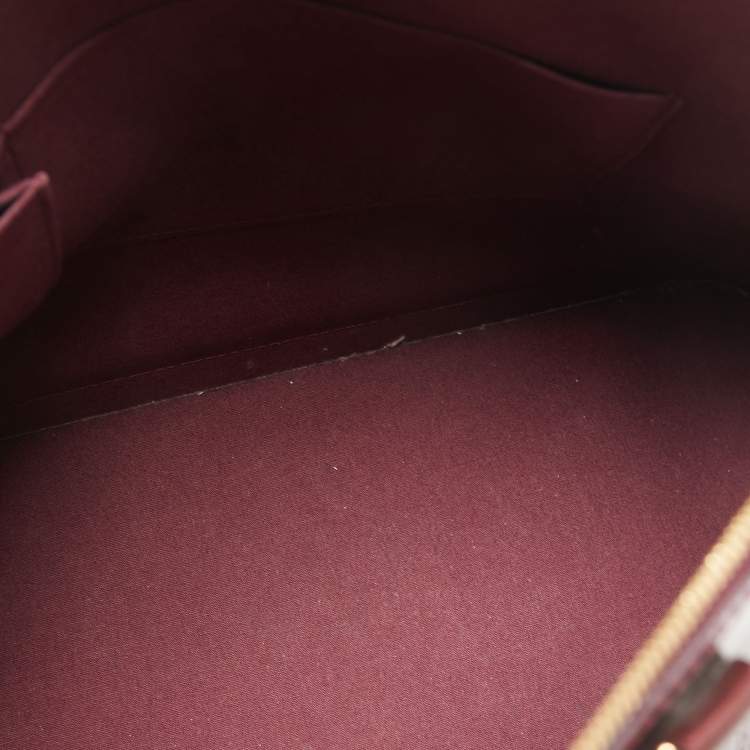Pre Owned Louis Vuitton Rouge Fauviste Monogram Vernis Alma GM Bag