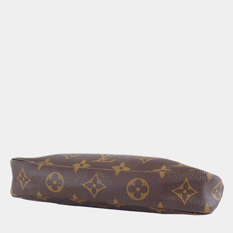 Pre Owned   Louis Vuitton Brown Monogram Pochette Accessoires