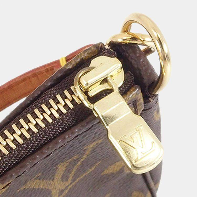 Pre Owned   Louis Vuitton Brown Monogram Pochette Accessoires