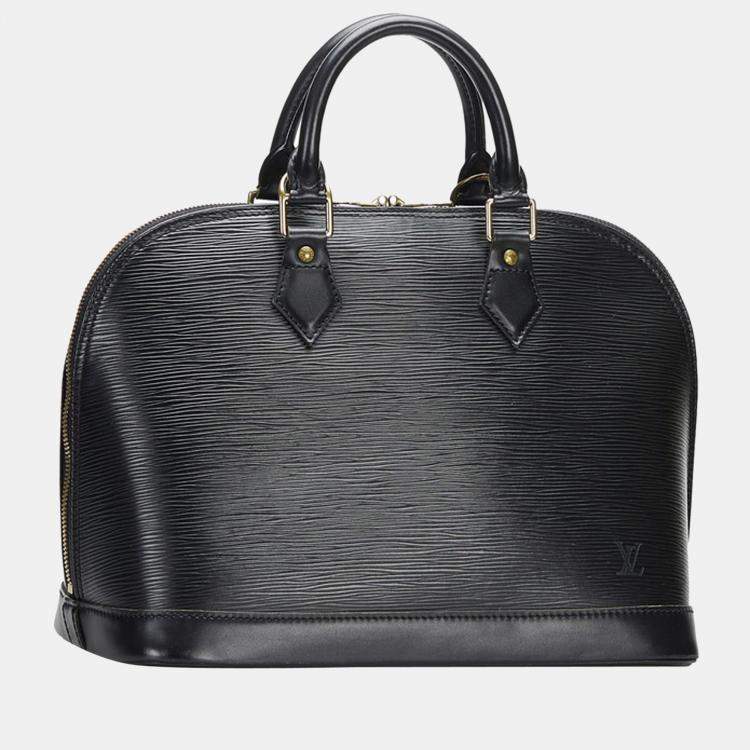 Louis Vuitton Black Epi Leather Alma PM Top Handle Bag Louis