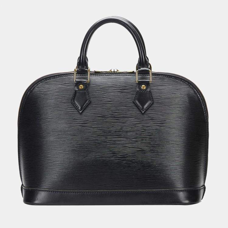 Pre Owned Louis Vuitton Black Epi Leather Alma PM Top Handle Bag