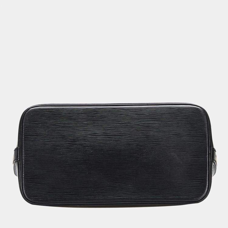 Pre Owned Louis Vuitton Black Epi Leather Alma PM Top Handle Bag