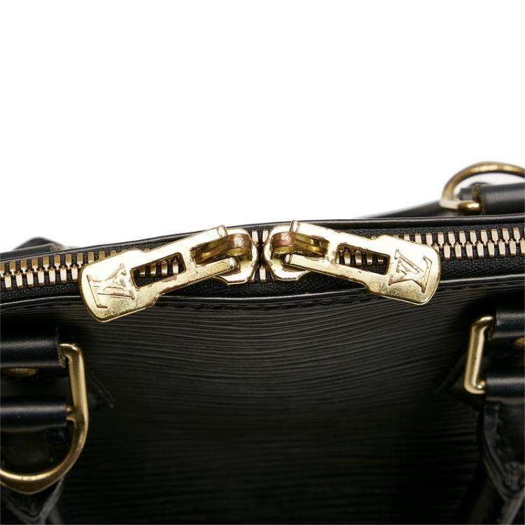 Pre Owned Louis Vuitton Black Epi Leather Alma PM Top Handle Bag
