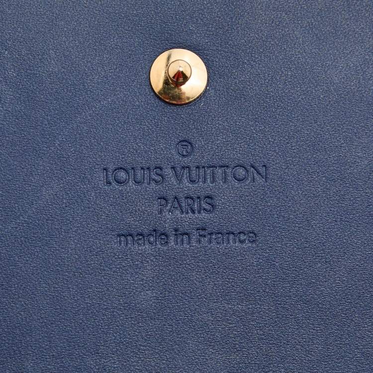 Pre Owned Louis Vuitton Grand Blue Monogram Vernis Chaine Wallet