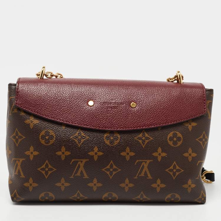Pre Owned Louis Vuitton Cerise Monogram Canvas and Leather Saint Placide Bag