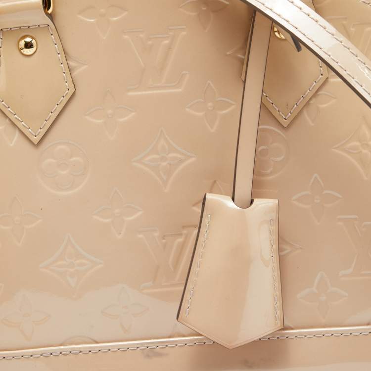 Pre Owned Louis Vuitton Rose Florentin Monogram Vernis Alma BB Bag