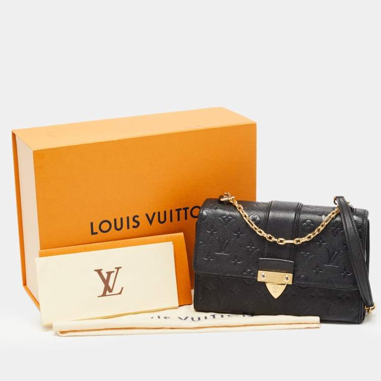 Pre Owned Louis Vuitton Black Monogram Empreinte Leather Saint Sulpice PM Bag