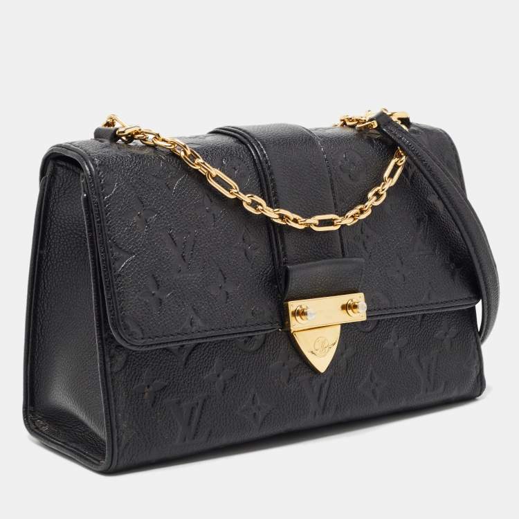 Pre Owned Louis Vuitton Black Monogram Empreinte Leather Saint Sulpice PM Bag