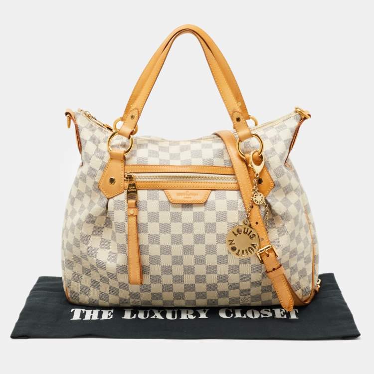 Pre Owned Louis Vuitton Damier Azur Canvas Evora MM Bag