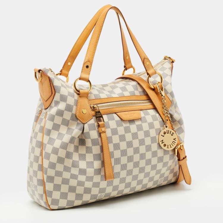 Pre Owned Louis Vuitton Damier Azur Canvas Evora MM Bag