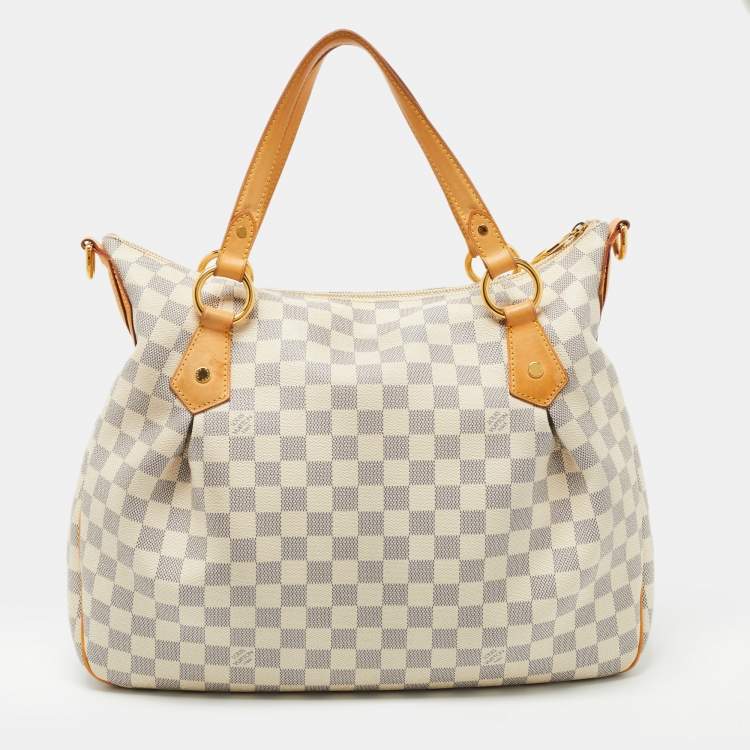 Pre Owned Louis Vuitton Damier Azur Canvas Evora MM Bag