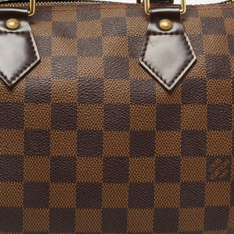 Pre Owned Louis Vuitton Damier Ebene Canvas Speedy 25 Bag