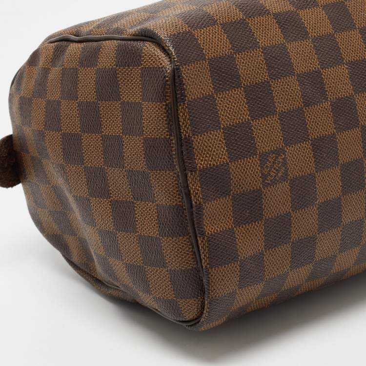 Pre Owned Louis Vuitton Damier Ebene Canvas Speedy 25 Bag