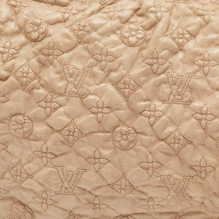 Pre Owned Louis Vuitton Ecru Monogram Leather Limited Edition Olympe Nimbus GM Bag