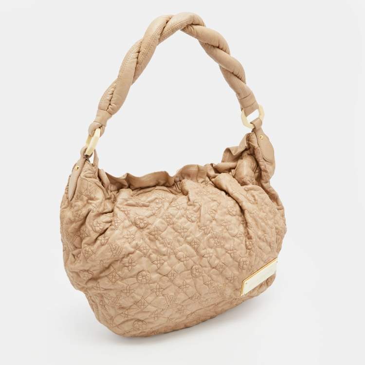 Pre Owned Louis Vuitton Ecru Monogram Leather Limited Edition Olympe Nimbus GM Bag