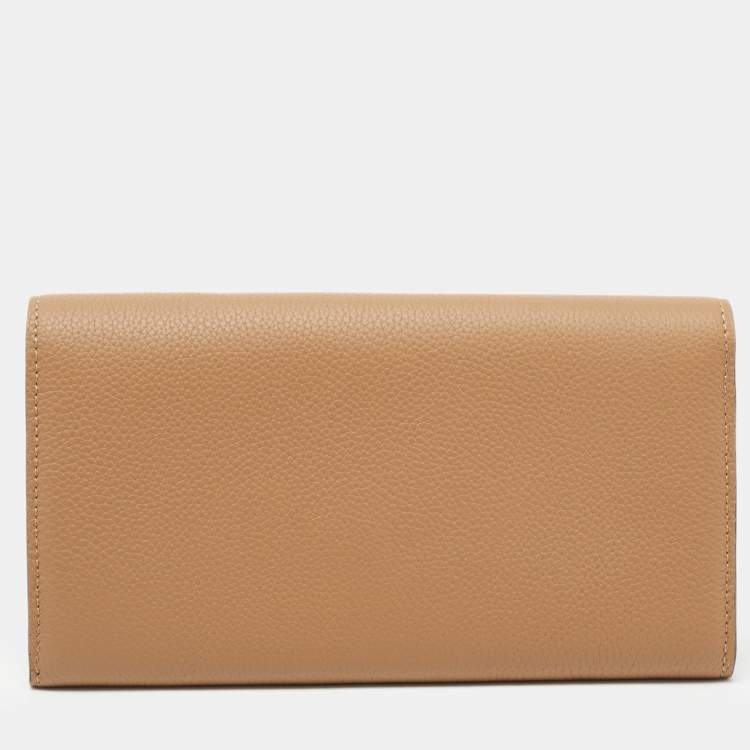 Pre Owned Louis Vuitton Beige Monogram Canvas and Leather Double V Wallet