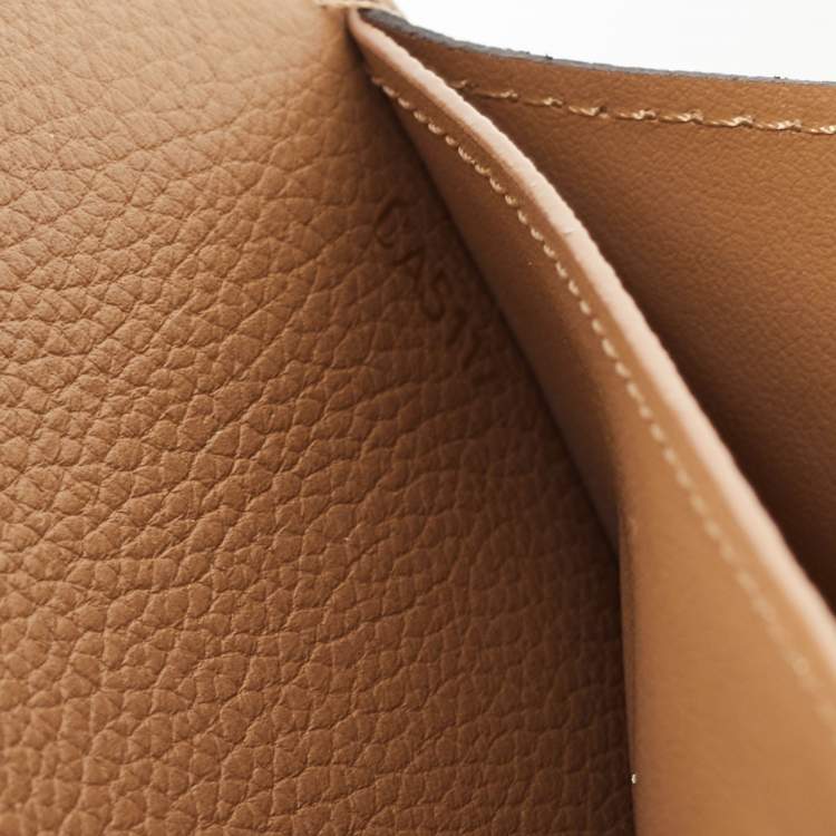 Pre Owned Louis Vuitton Beige Monogram Canvas and Leather Double V Wallet