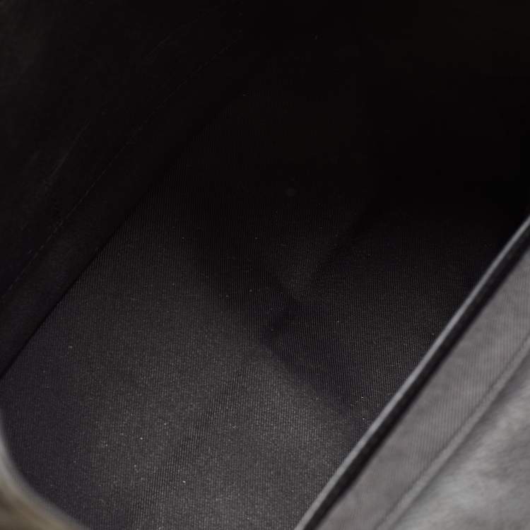 Pre Owned Louis Vuitton Black/Beige Leather Lockme MM Tote