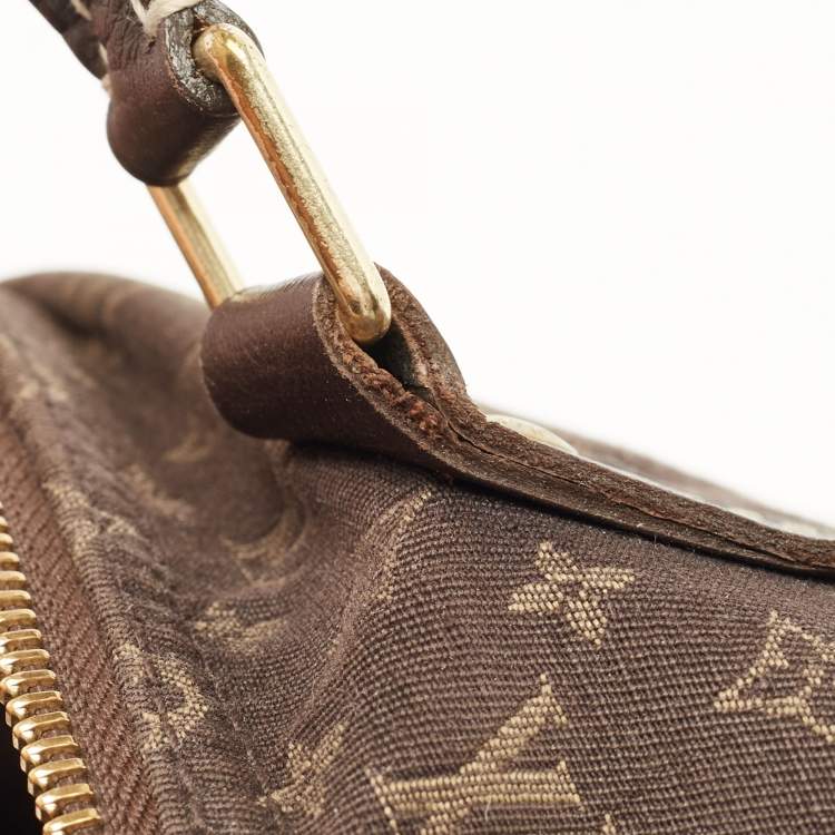 Pre Owned Louis Vuitton Fusain Monogram Mini Lin Canvas Speedy 30 Bag