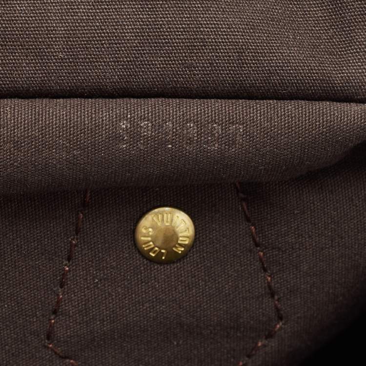 Pre Owned Louis Vuitton Fusain Monogram Mini Lin Canvas Speedy 30 Bag