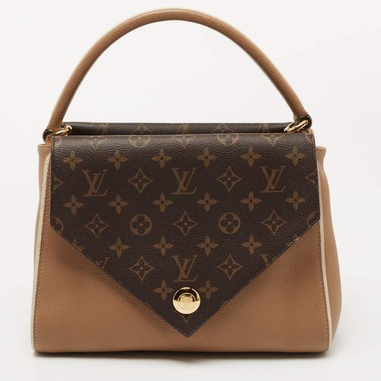 Pre Owned Louis Vuitton Sesame Monogram Canvas and Leather Double V Bag