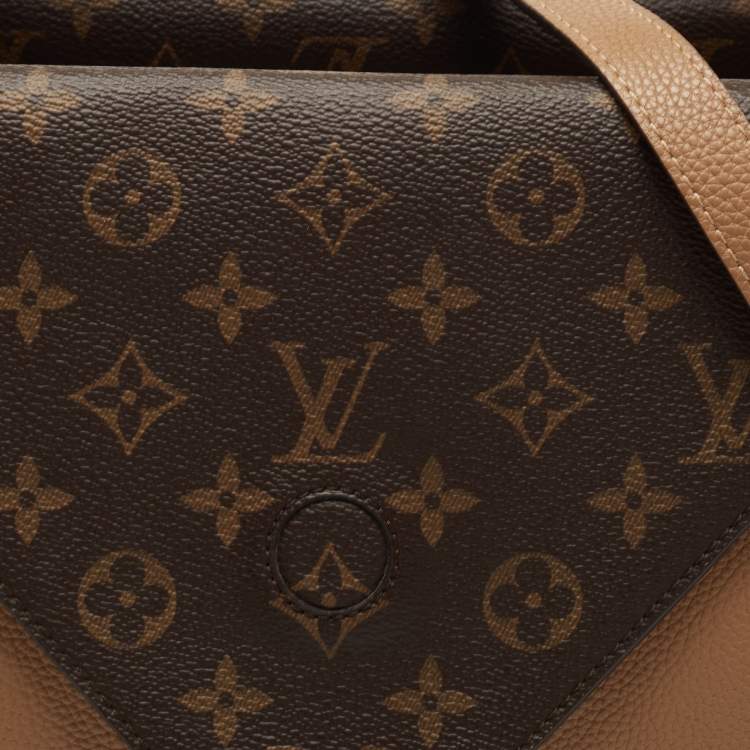 Pre Owned Louis Vuitton Sesame Monogram Canvas and Leather Double V Bag
