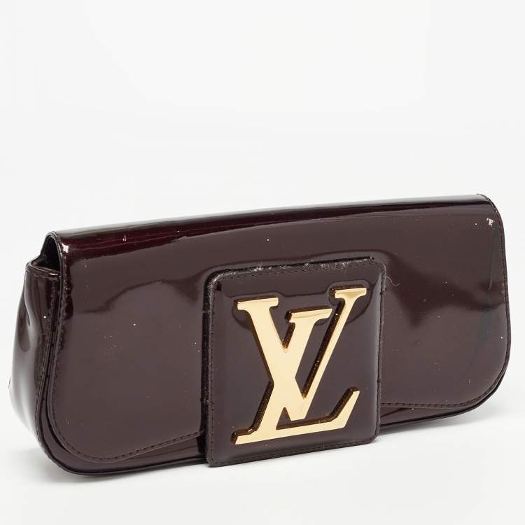 Pre Owned Louis Vuitton Amarante Patent Leather Sobe Clutch