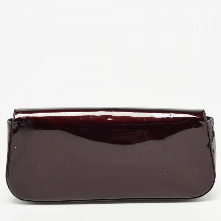 Pre Owned Louis Vuitton Amarante Patent Leather Sobe Clutch