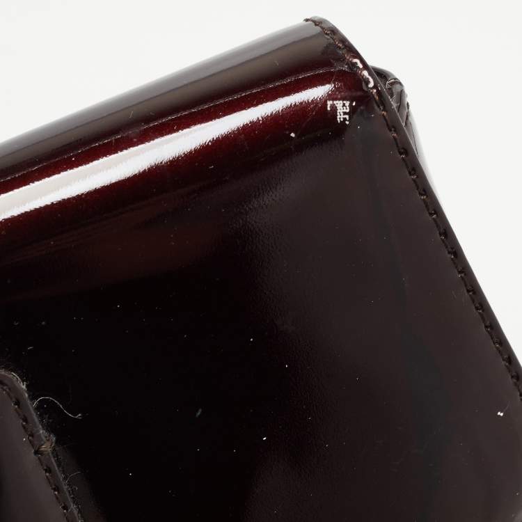 Pre Owned Louis Vuitton Amarante Patent Leather Sobe Clutch