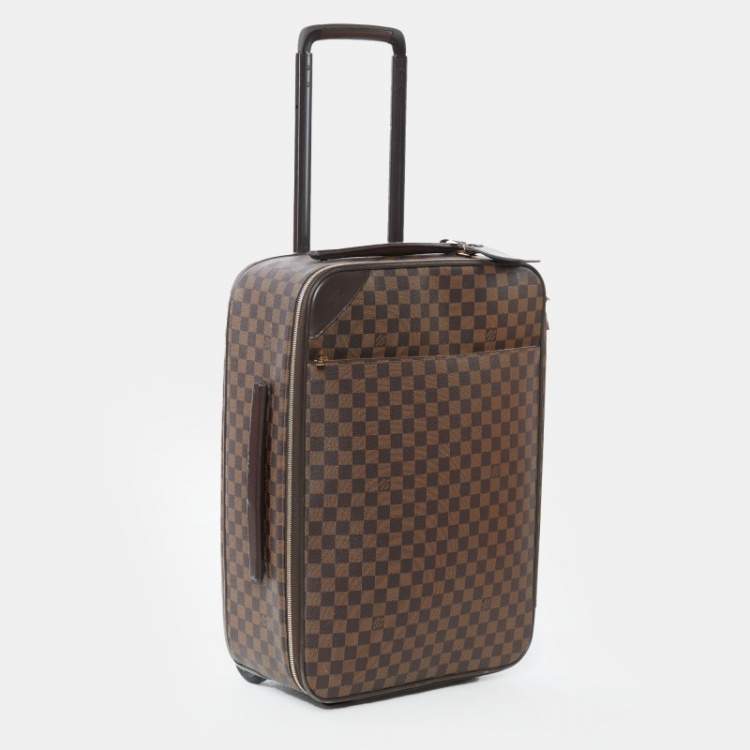 Pre Owned Louis Vuitton Damier Ebene Canvas Pegase Light 55 Luggage