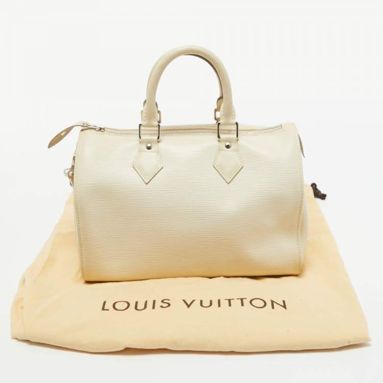 Pre Owned Louis Vuitton Ivorie Epi Leather Speedy 25 Bag