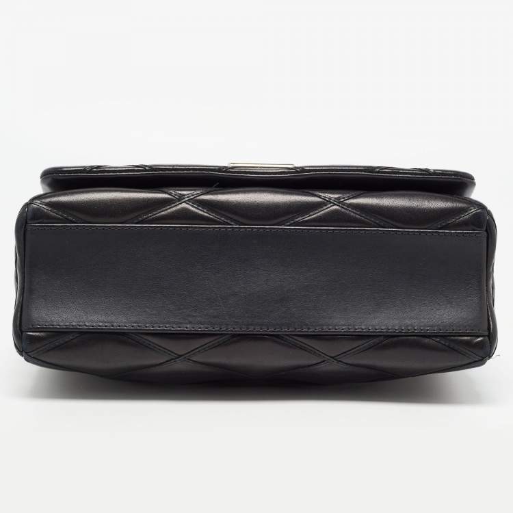 Pre Owned Louis Vuitton Black Quilted Leather GO-14 Malletage MM Bag