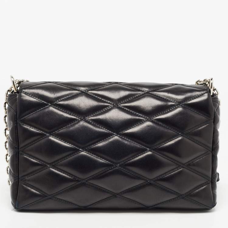 Pre Owned Louis Vuitton Black Quilted Leather GO-14 Malletage MM Bag
