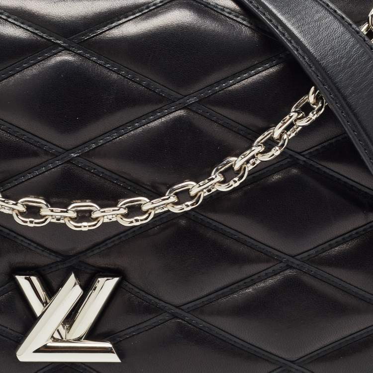 Pre Owned Louis Vuitton Black Quilted Leather GO-14 Malletage MM Bag
