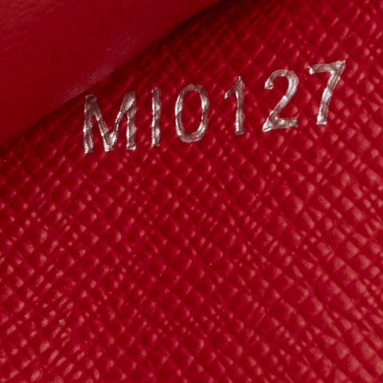 Pre Owned Louis Vuitton Coquelicot Epi Leather Twist Compact Wallet 