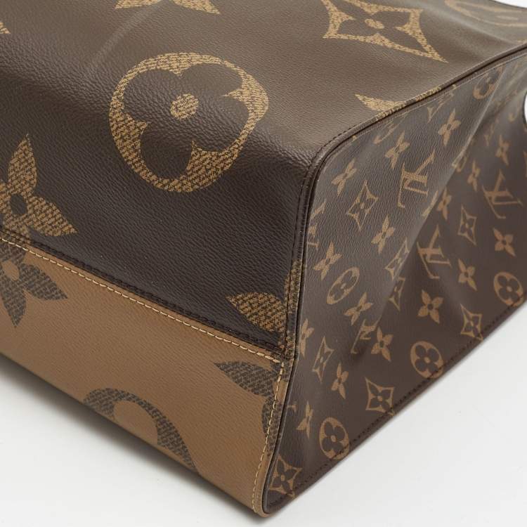 Pre Owned Louis Vuitton Monogram Reverse Giant Canvas OnTheGo GM Bag