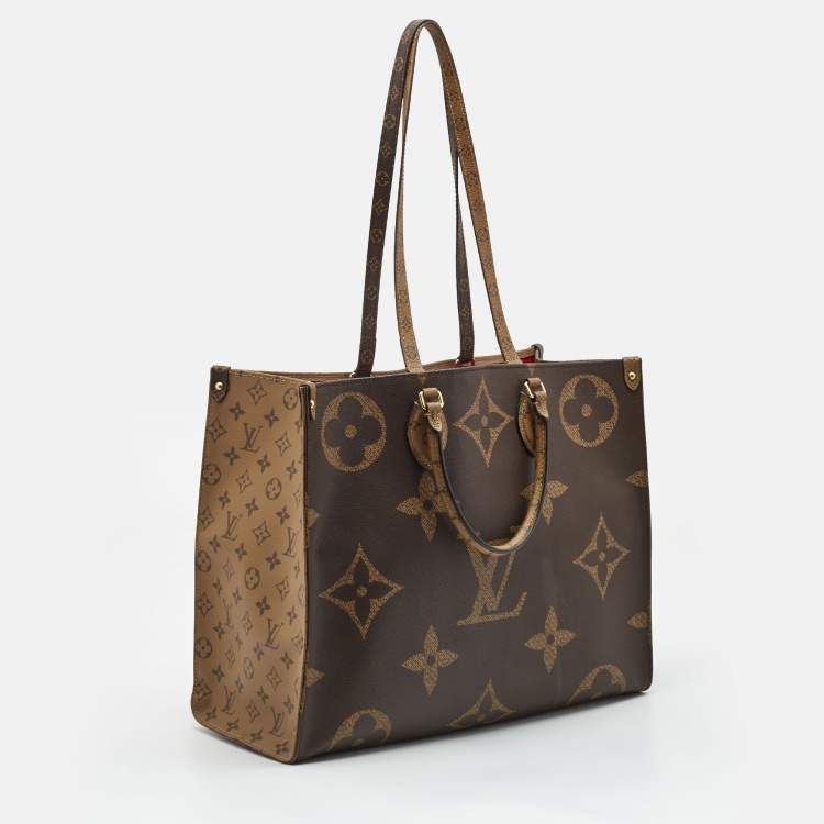 Pre Owned Louis Vuitton Monogram Reverse Giant Canvas OnTheGo GM Bag