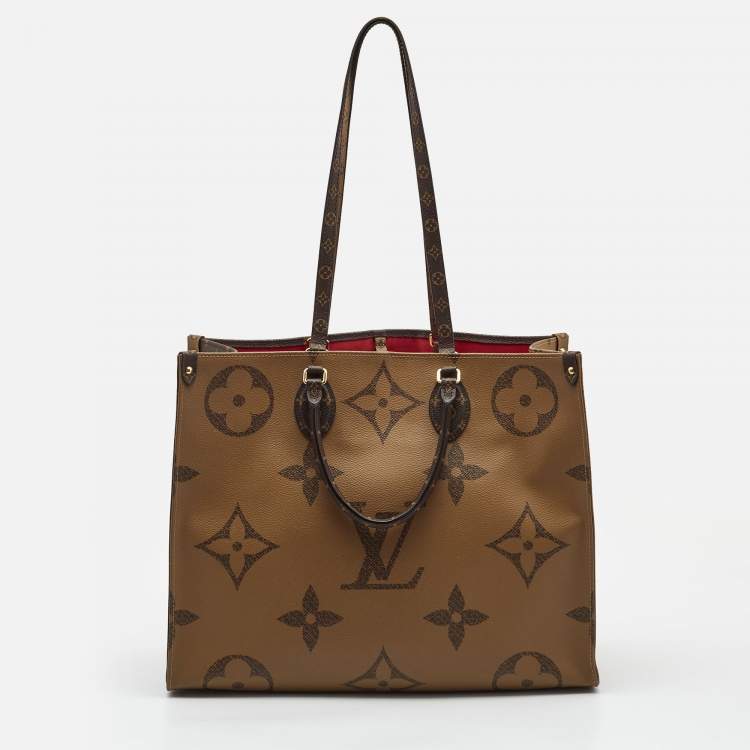 Pre Owned Louis Vuitton Monogram Reverse Giant Canvas OnTheGo GM Bag