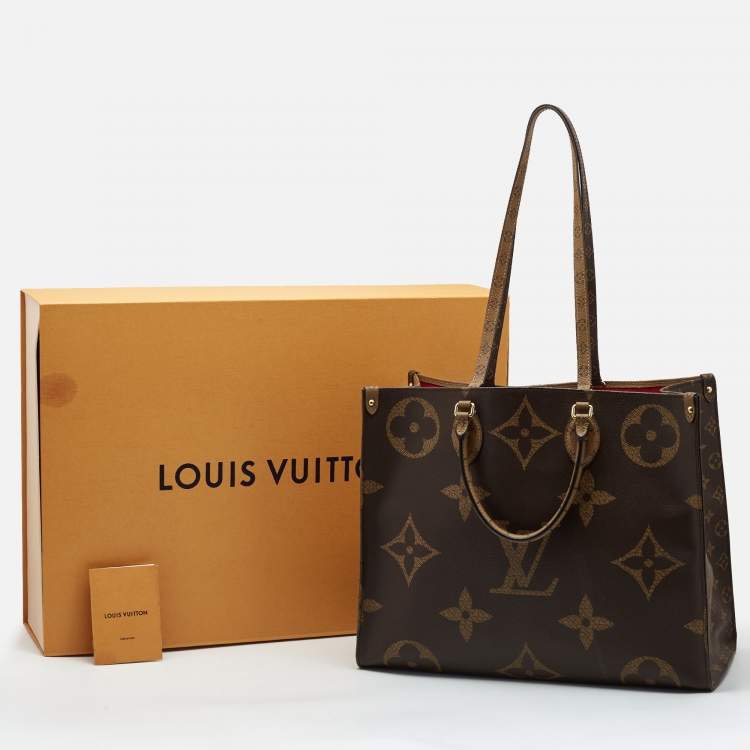Pre Owned Louis Vuitton Monogram Reverse Giant Canvas OnTheGo GM Bag