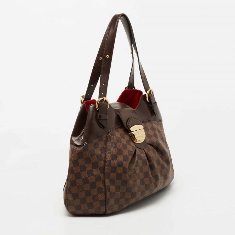 Pre Owned Louis Vuitton Damier Ebene Canvas Sistina GM Bag