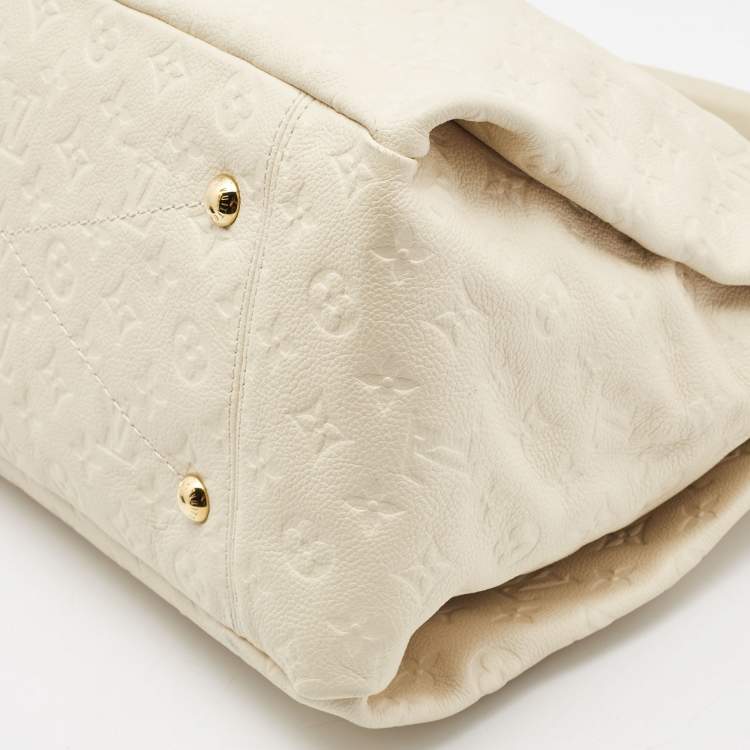 Pre Owned Louis Vuitton Neige Monogram Empreinte Leather Artsy MM Bag