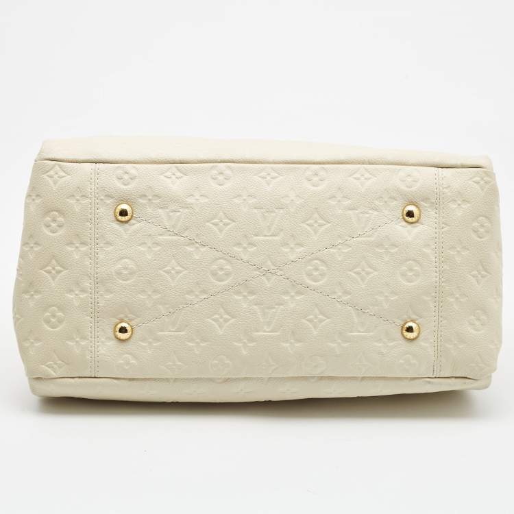 Pre Owned Louis Vuitton Neige Monogram Empreinte Leather Artsy MM Bag